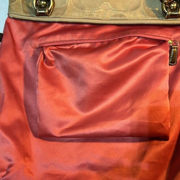 Coach Poppy Metallic Gold 18978 Large Bag - Picture 7 of 14